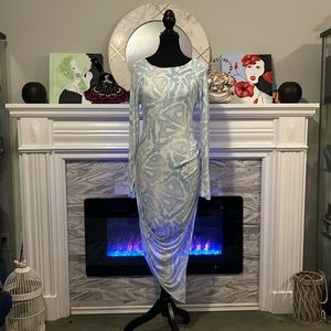 Guess light blue jersey maxi dress medium